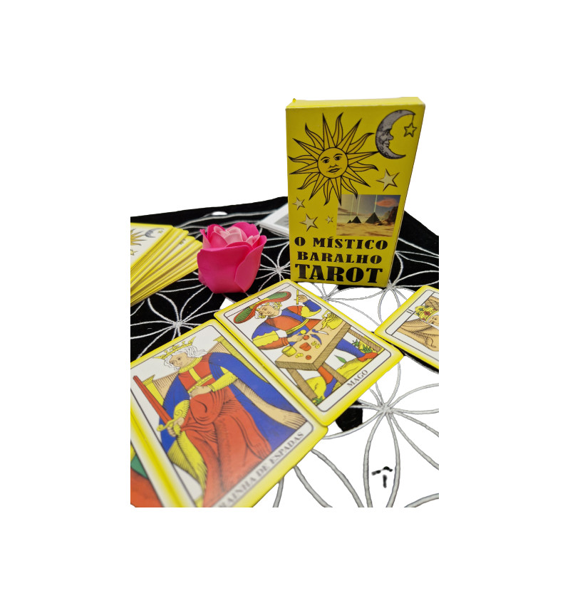 Baralho Tarot A Magia das Cartas Ciganas Amarelo 36 Cartas